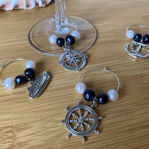 Nautical Wine Charm Etsy
