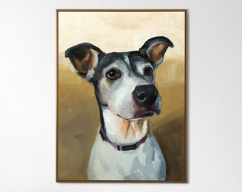 Imprimible / Retrato de perro Pintura al óleo / Descarga digital