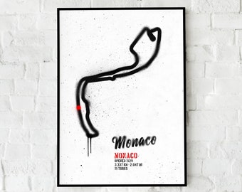 Póster de F1 Mónaco / Póster de Fórmula 1 / Póster del Gran Premio de Mónaco