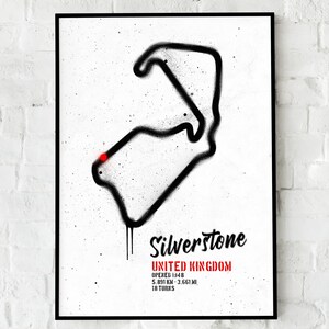F1 Silverstone poster | Formula one poster | Silverstone Grand Prix poster