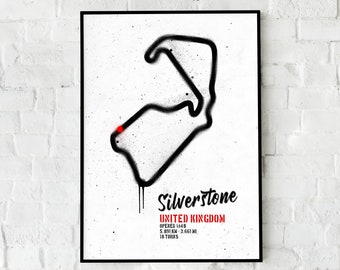 F1 Silverstone Poster | Formel 1 Poster | Silverstone Grand-Prix-Poster