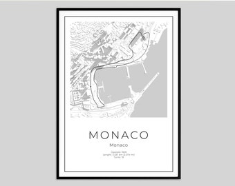 Plakat F1 Monaco | Plakat Formuły 1 | Plakat Grand Prix Monako