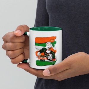 Miami Hurricanes Mug with Color Inside