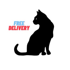 Sticker permanent en vinyle chat pour voiture, ordinateur portable, bouteille d'eau, tasse, fenêtres, miroir LIVRAISON GRATUITE et autocollant GRATUIT avec chaque commande :)