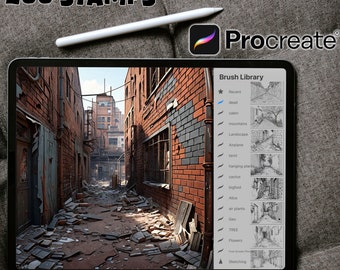 200 Back Alleyway Procreate Stamps ~ Back Alleyway Designs