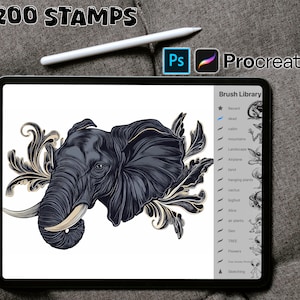 Elegant Animals Procreate Stamps ~ 200 Procreate Stamps