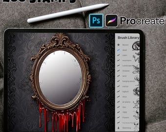 200 Portals And Frames Procreate Stamps ~ Portals and Boarders Designs & photoshop brushes
