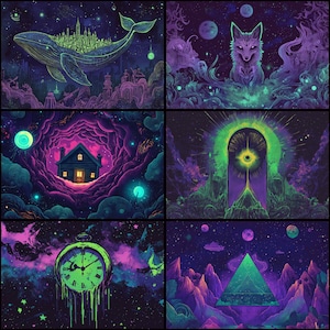 200 Cosmic Tarot Witchy Supplies, Procreate Stamps