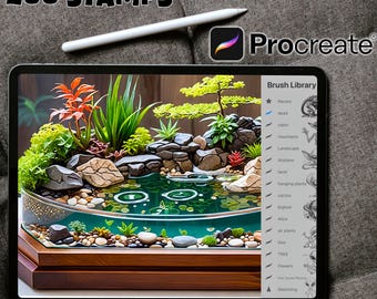200 Terrariums Procreate Stamps ~ Terrarium Designs & photoshop brushes