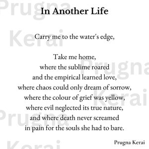 In Another Life - original poetry (A4 digital print)