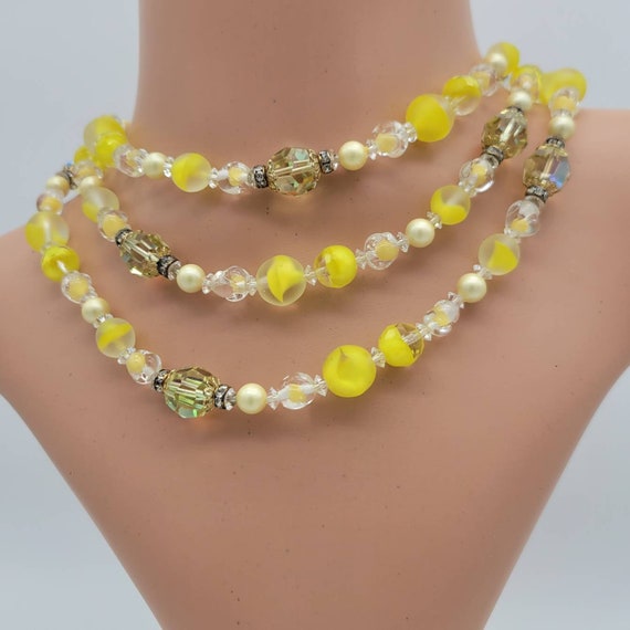 Vintage Vendome Art Glass Bead Necklace, Collecti… - image 3