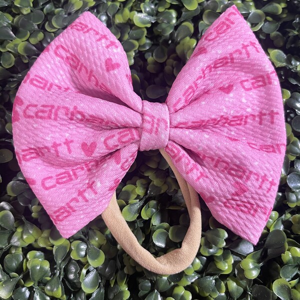 Pink Carhartt nylon bow