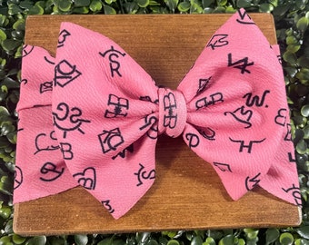 Pink brands baby headwrap bow