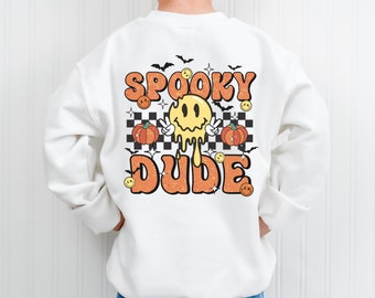Spooky Dude Halloween Sweatshirts, Long Sleeve Tees and Tshirts For Boys - Sizes 2T to YL