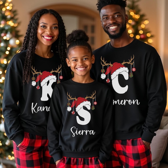 Matching Family Christmas Pajamas Reindeer Green, Shop Now