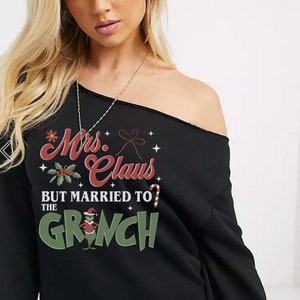 Off The Shoulder Sweatshirt for the Christmas Holiday.