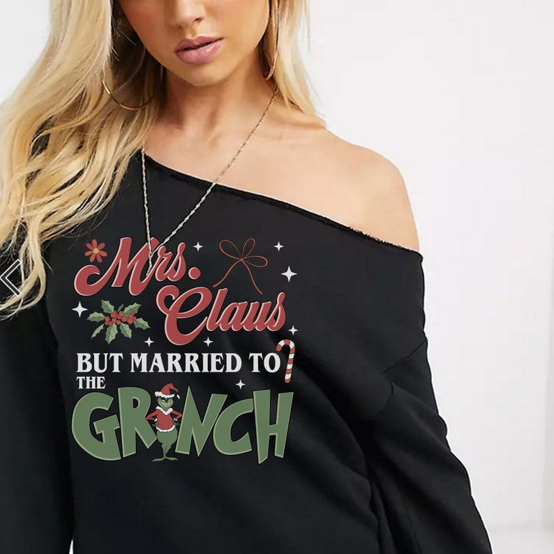 Off The Shoulder Sweatshirt for the Christmas Holiday.