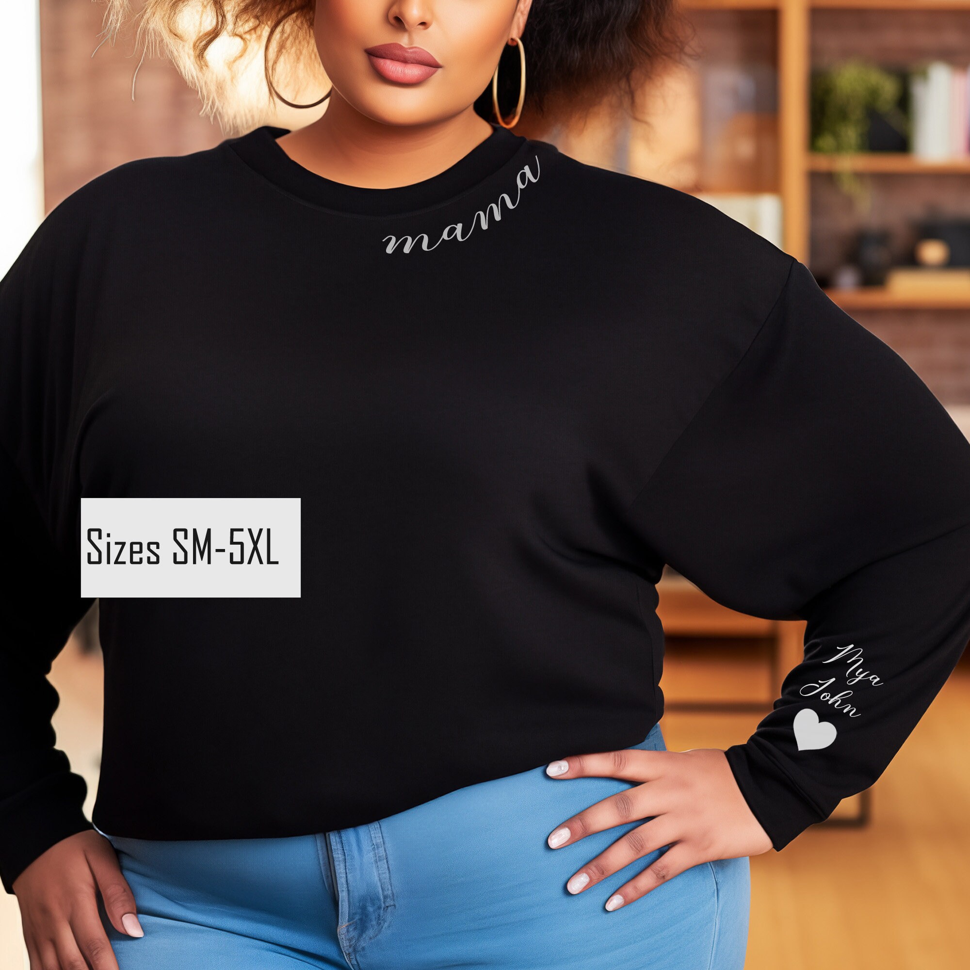Plus Size Mama Sweatshirt Etsy