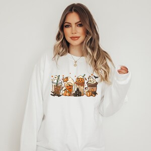 Boo Latte Sweatshirt - Halloween Shirt - Fall Sweatshirt for Women & Teens - Sizes Small to 5XL in Several Colors