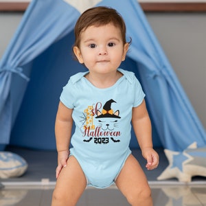 Babys 1st Halloween 2023 Onesie - Gender Neutral Design - Available in Short & Long Sleeve Onesies and Bodysuits - Newborn and Up