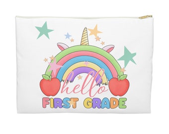 Hello First Day of School | Back to School | First Grade | Bags | Pencil Pouches | Kids Pencil Bag