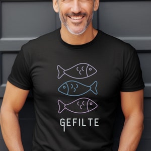 Funny Jewish Shirts, Gefilte Fish Tshirt, Funny Fishing Tees, Gift for Dads, Shirt for Zayde,