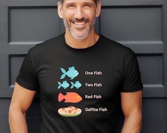 Grappig Joods shirt, T-shirt Gefilte Fish, Chanoeka-cadeau voor Bubbe en Zayde, T-shirts Vis, Chanoeka-cadeau voor Joodse vrienden