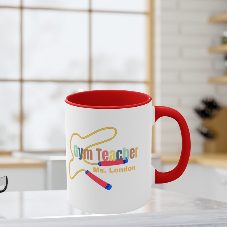 Personalized Gym Teacher Coffee Mug, Gift for Phyical Education Teacher
