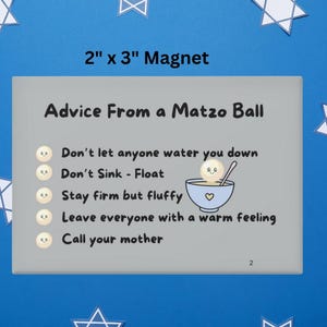 Funny Jewish Gifts, Matzo Ball Magnet, Button Magnet, Rectangle (1 & 10 pcs)