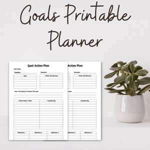 Goal Planner Goal Planner Printable Goal Planner Template Goal