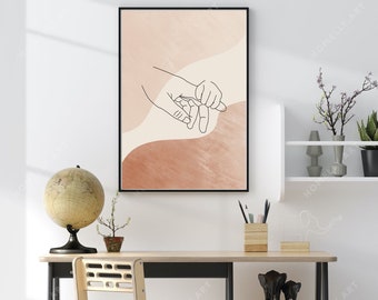 Mother and Child Fine Line Wall Art |Printable wall art |Digital download| Home decor| Nursery Wall Art |Mother and Baby Art | Wall Decor