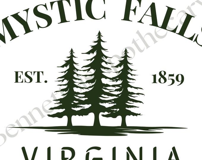 Mystic Falls Design Bundle: T-Shirt & Swag Designs, Multi-Colors, Digital Download, Printable, Vampire Diaries