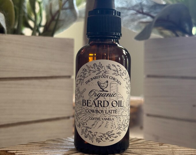 Cowboy Latté Beard Tonic No.6: Coffee Vanilla Scent, Argan & Jojoba Oil