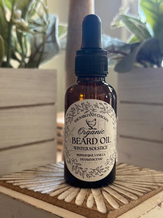 Winter Solstice Beard Tonic: Argan, Jojoba & Essential Oils - Peppermint Vanilla