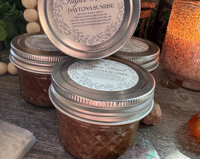 Organic Brown Sugar Scrub – Natural Exfoliating Body Scrub, Handmade Organic Skincare, Moisturizing Sugar Body Polish