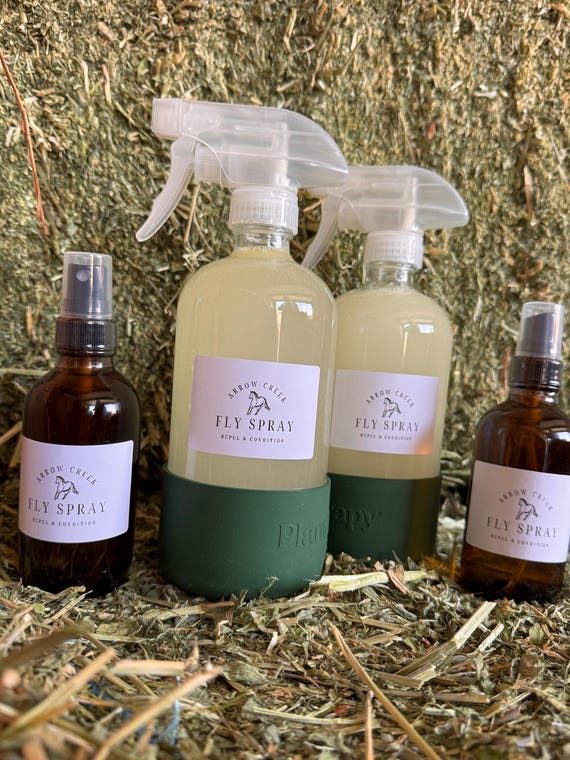Organic Horse Fly Spray | Natural Essential Oil Equine Repellent, Non-Toxic Stable Care