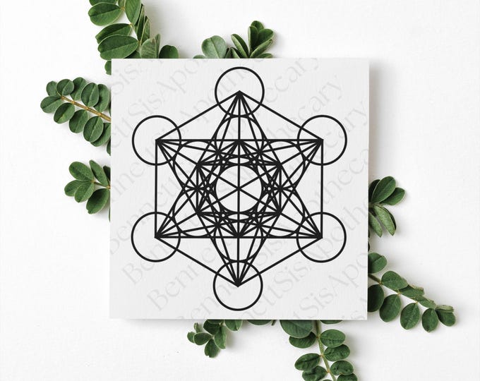 Metatron's Cube Crystal Grid Sheet: Printable Manifestation Tool, Digital Download,  Crystals