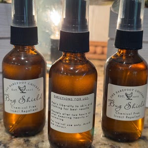 2oz Travel Size Organic Bug Repellent/Non-Toxic Insect Repellent/DEET-Free Mosquito Spray/Essential Oil Blend