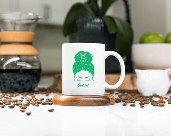 Taurus Astrology Sign White Ceramic Coffee Mug 11oz, Astrology Gift, Fun Taurus Mug, Taurus Woman, Zodiac Sign Taurus, Taurus Coffee Mug