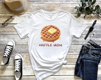 Camiseta "Waffle Mom", "Waffle Lover", "I Love Waffles", "Waffle and Syrup" (Waffle y sirope) y "Funny Waffle", "Mamma's Best Waffles" (Los mejores waffles para mamás)