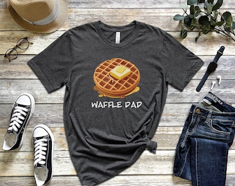 Camisa de papá de gofres, camisa de amante de los gofres, camisa de me encantan los gofres, camisa colorida de gofres y jarabe, camiseta colorida de gofres divertidos, camiseta de los mejores gofres de papá