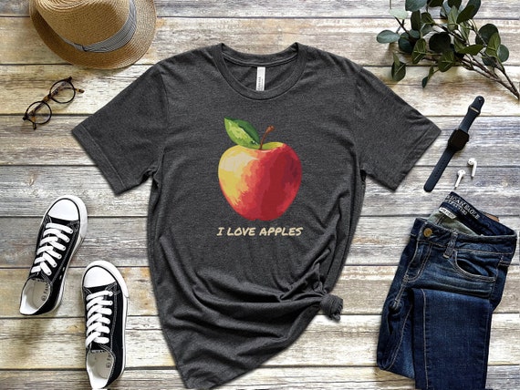 Colorful Apple Shirt, I Love Apples Shirt, Apple Lover Shirt