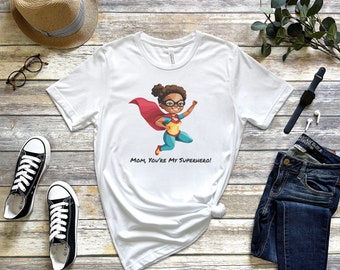 Mamá eres mi camiseta de superhéroe, camisa de mamá superhéroe, camisa del día de la madre superhéroe, amo mi camisa de mamá, camisa de madre superhéroe, mamá héroe