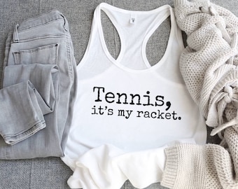 Tennis Es ist mein ideales Racerback-Tank-Top für Frauen, Tennis-Tank-Top, Damen-Tennis-Tank, Tennisfan, Geschenke für sie, Tennis-Liebe