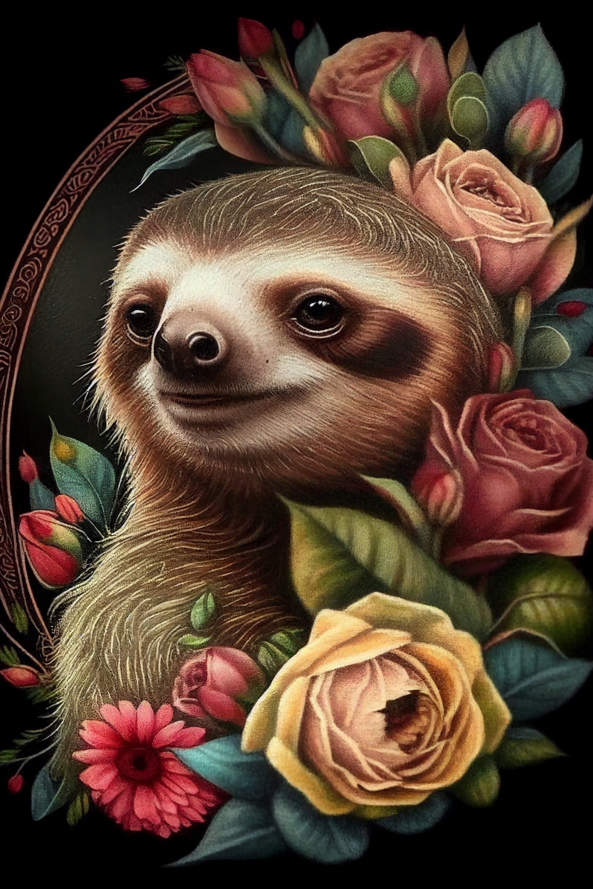 Digital Art Print Sloth Art Print Printable Art Downloads - Etsy