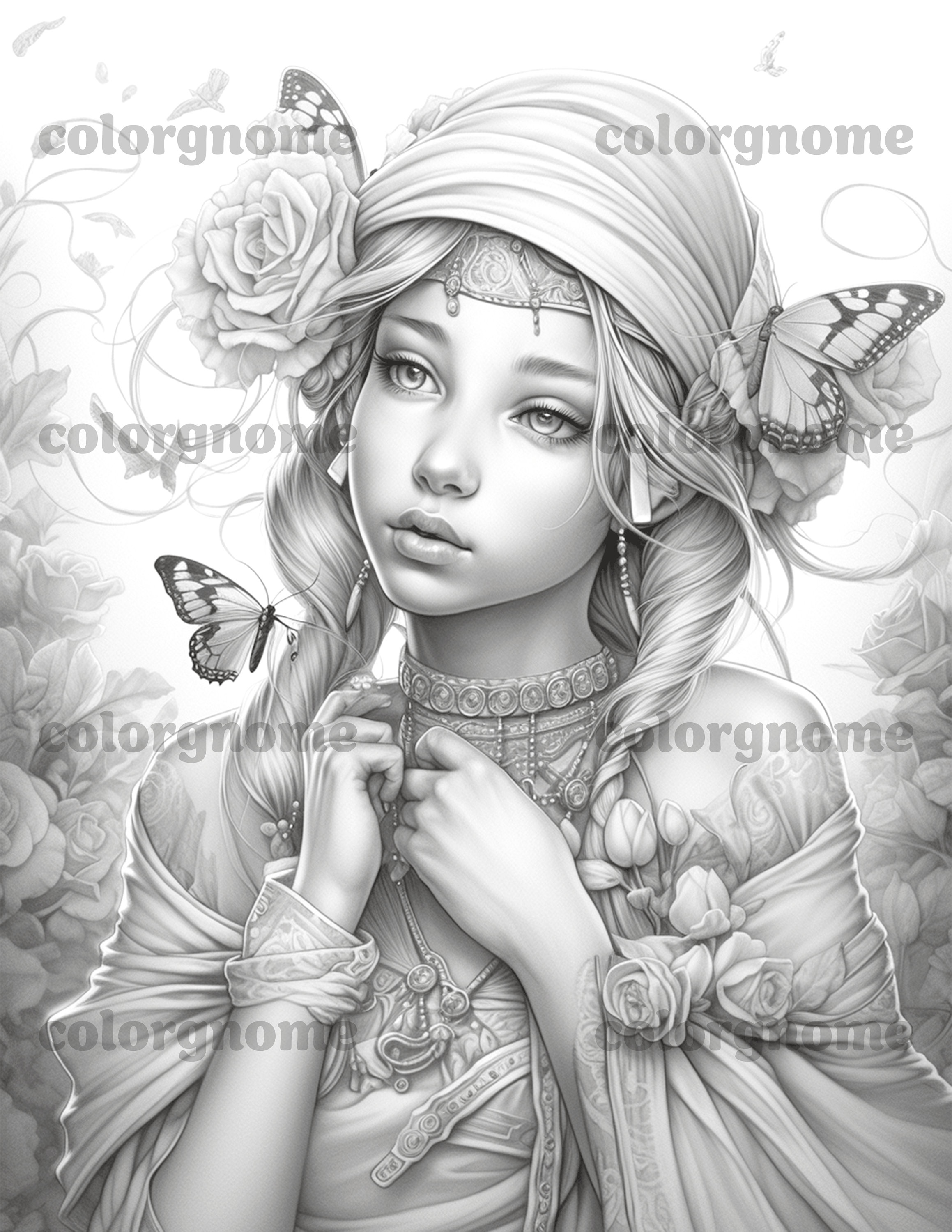 Flower Fairies Coloring Book Printable Coloring Page for Adult Etsy