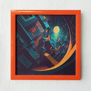 Abstract Digital Printable Wall Art &quot;Escher meets van Gogh&quot;