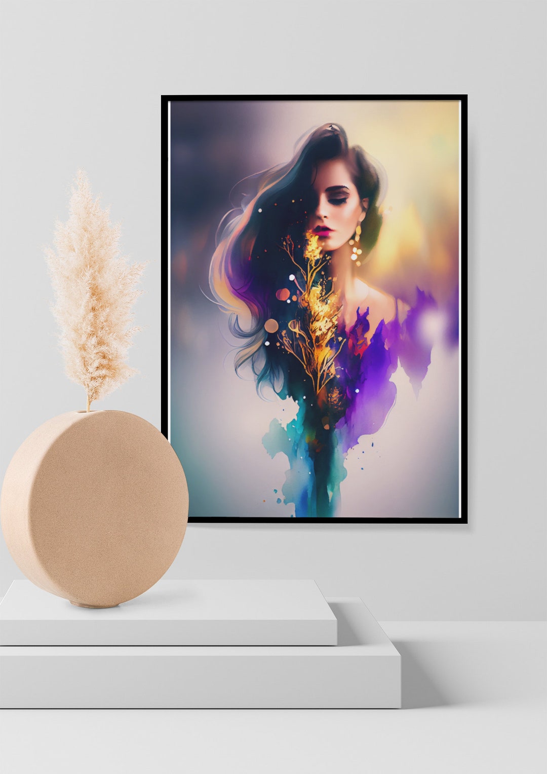 Watercolor Digital Printable Wall Art "bloom" by Xane - Etsy