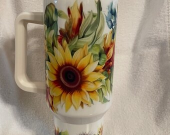 Sunflowers All Over. 40oz. Tumbler
