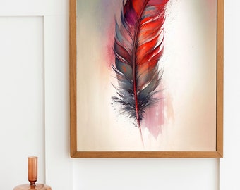 Red Feathers – delightful poster – Photowall